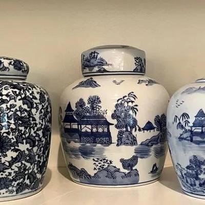 Chinese Porcelain Ginger Jars (3)