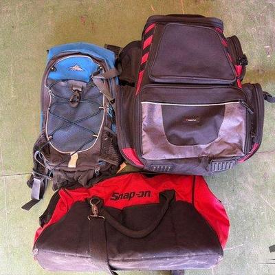 Sale Photo Thumbnail #55: 6032 • snap on tool bag and 2 backpacks