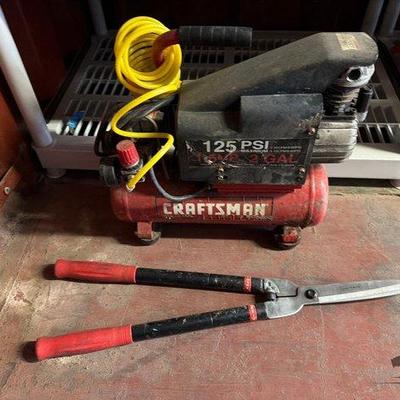 6508 • craftsman air compressor and hedge trimmers