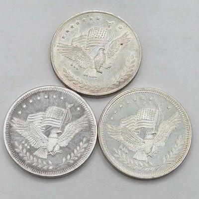 1264 • (3) .999 fine silver rounds