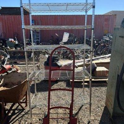 85006 • 5 tier metal rack and hand truck