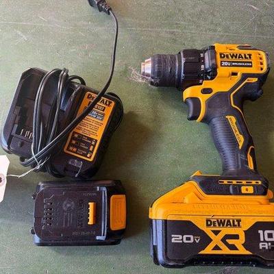 Sale Photo Thumbnail #51: 6024 • dewalt power drill, batteries, and charger