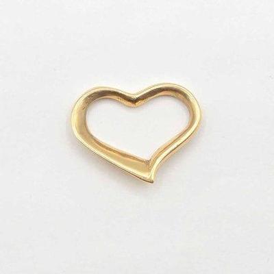 708 • 14k gold heart pendant, 3.8g