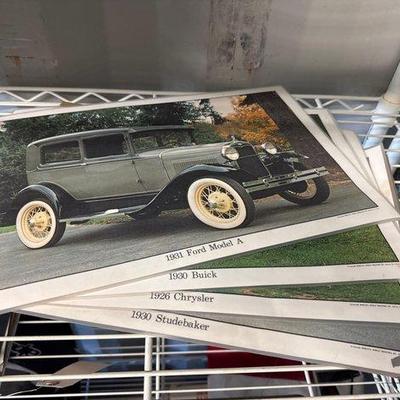 4088 • 4 laminated classic car pictures