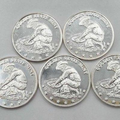1254 • (4) .999 golden state mint rounds