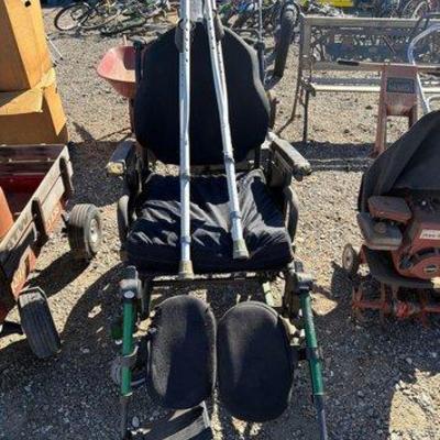 85010 • quickie mobility chair and crutches
