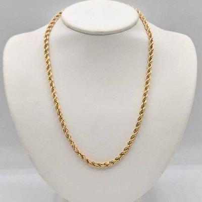 704 • 14k gold rope chain, 8.3g