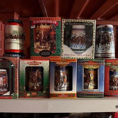 6500 • 9 budweiser holiday steins