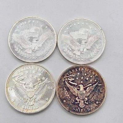 1262 • (4) .999 fine silver rounds
