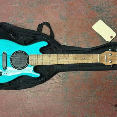 Sale Photo Thumbnail #118: 6158 • burswood mini electric guitar with built in amplifier