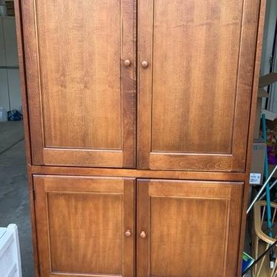 Wood Armoire with shelf for TV