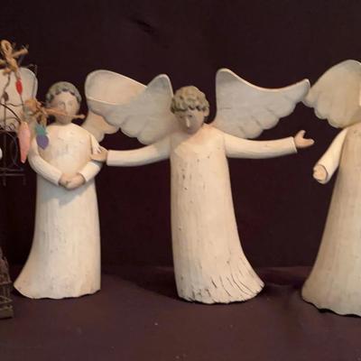 Department 56 Angles (3) & Garden Angel Made In The Philippines