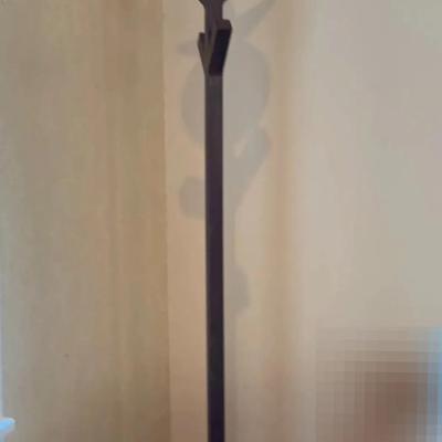 Rustic metal freestanding coat rack