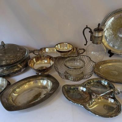 Vintage Silver-Plated Serving Dishes Lot 1