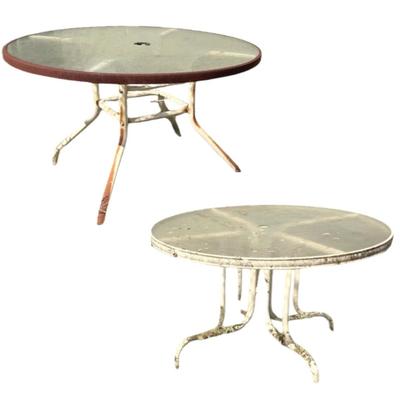 2 PROJECT patio tables - great condition, just need TLC