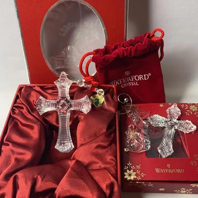 Waterford Crystal Cross Christmas Ornaments - 2006 & 2015