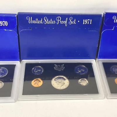 United States Proof Sets: 1970, 1971, 1972