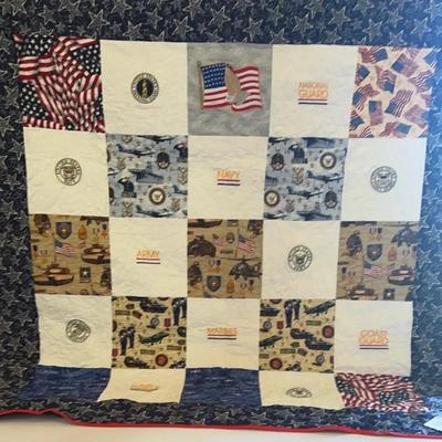 Handmade Quilt. Honoring The Men Woman… Thank You For Your Service