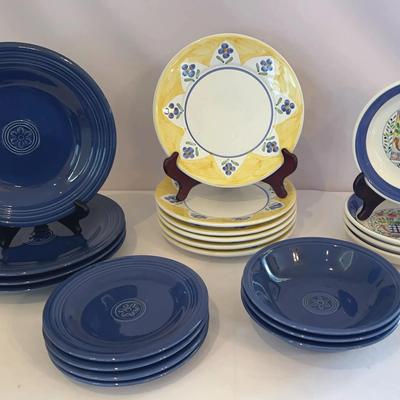 William Sonoma, Oneida, Italy Blue And Floral Dishware