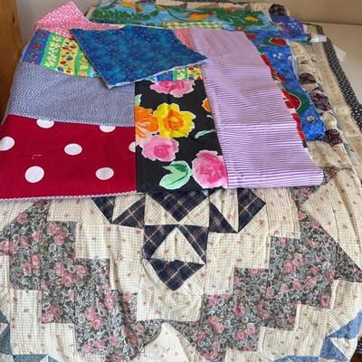 1 Queen size finished quilt & 2 projects to finish