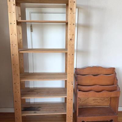 Storage solutions! Wooden bookcase & shelving