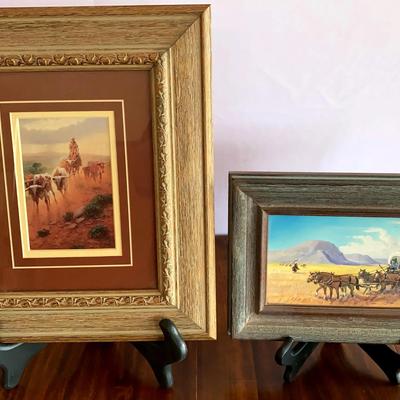 “Traildust And Raindrops” Print By Jack Terry And “Friend Or Foe” Oil Painting By P.B. Kime
