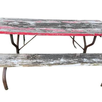 Metal/Wood picnic table
