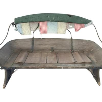 Antique buckboard buggy seat