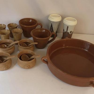 Terra Cotta Cups, Bowls & Serving