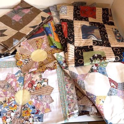 Collection of quilts that were started, just need a finisher!