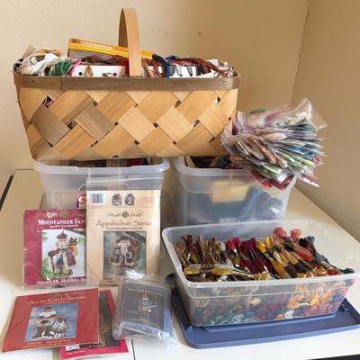 Large Lot of cross stitch supplies and mini kits