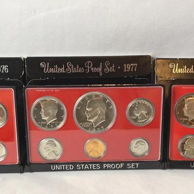 United States Proof Set: 1976, 1977, 1978