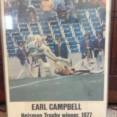 Earl Campbell poster, 1977