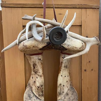 Wooden Saddle Frame And Antler Sheds