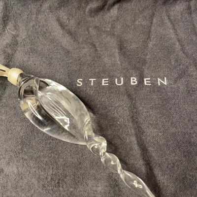 Steuben Crystal Icicle Christmas Ornament