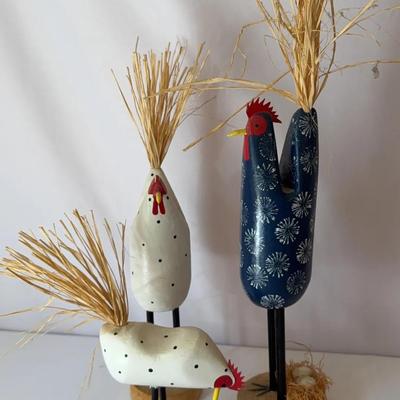 Navajo Folk Art Chicken Figurines By Edith And Guy John