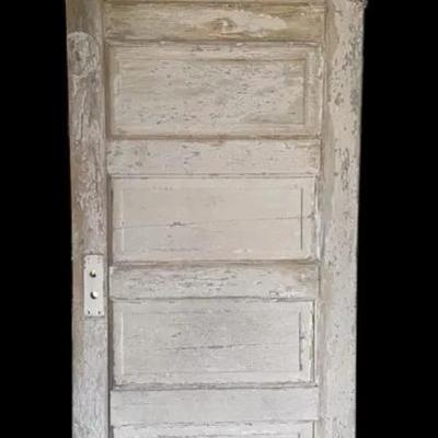 Old, solid wood door - 6 1/2 ft tall