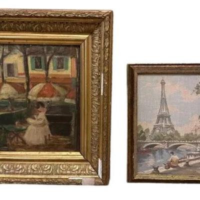 A Touch Of Europe- Two Framed Vintage Treasures