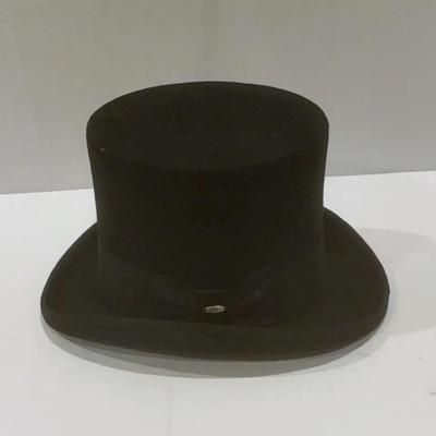Scala Mad Hatter Wool Black Top Hat