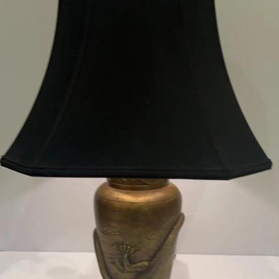 Japanese or Chinese Bronze Vase Lamp Lot 1