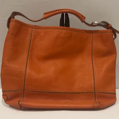 Cole Haan orange leather bag Cole Haan