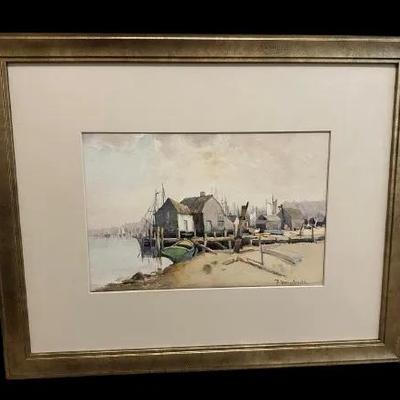 Framed Watercolor Painting By R. Way Smith
