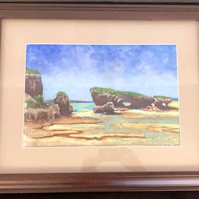 Large Framed Seascape Print
