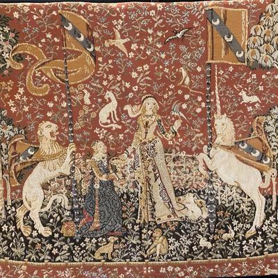 Wall Tapestry Reproduction Of The Lady and the Unicorn/Taste