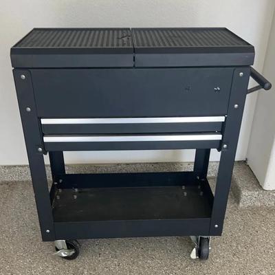 Global Industrial 2-Drawer Tool Cart with Sliding Top