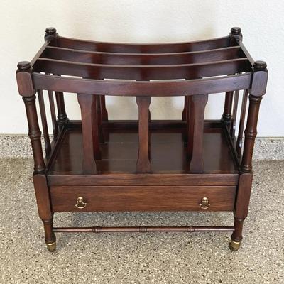 Vintage Mahogany Canterbury/Magazine Rack