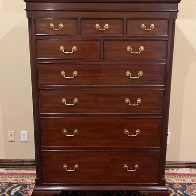 Henkle Harris Mahogany Tall Chest Of Drawers Winchester, Virginia