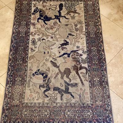 Seirafian Hunting Scene Persian area Rug