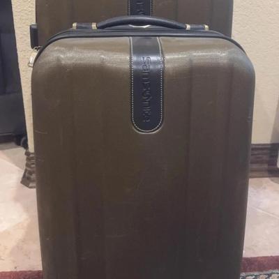 Samsonite Set Of 2 Hard Case Expandable Rolling Suitcases