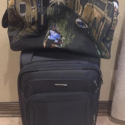 Samsonite Soft Sided Rolling Luggage With Bueno Canvas Overnight Bag